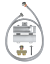 TOTO connection set TCA567 for WASHLET® RG/RG Lite on WC RP, Close Coupled