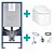 Complete set: New Grohe Sensia Arena 2.0 + Automatic Flush Kit + Grohe Rapid SLX Cistern Frame