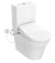 Combination TOTO WASHLET RG Lite with side connections + TOTO MH close coupled & Ceramic cover 